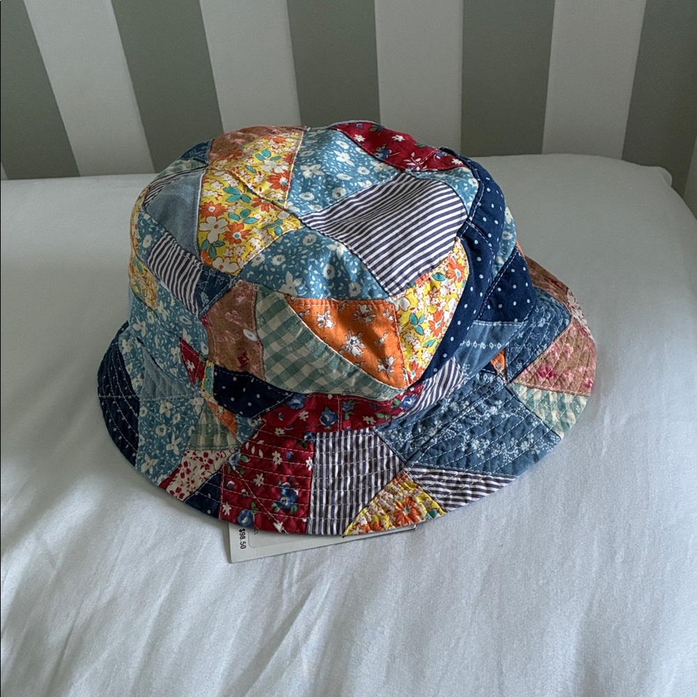 NWT Polo Ralph Lauren Colorful Patchwork Bucket Hat - Picture 3 of 7